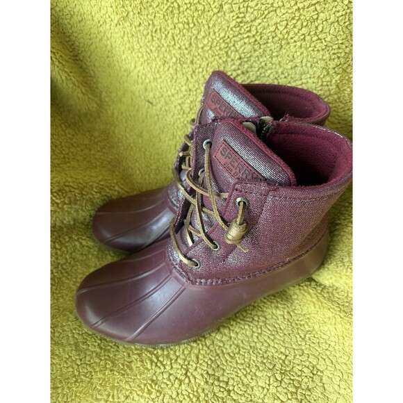 Sperry Top Secret Boots Womens 8 Side Zip  Red Pre-owned STS85833 - Picture 2 of 6
